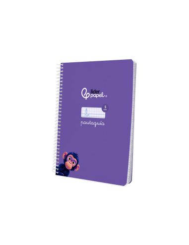 Cuaderno Espiral Liderpapel A5 Pautaguia Tapa Blanda 40H 75Gr Cuadro Pautado 5Mm Color Lila