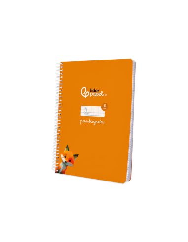 Cuaderno Espiral Liderpapel A5 Pautaguia Tapa Blanda 40H 75Gr Cuadro Pautado 5Mm Color Naranja