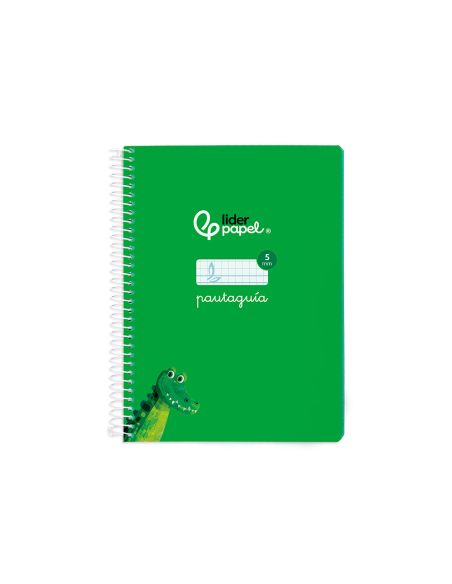 Cuaderno Espiral Liderpapel Din A5 Pautaguia Tapa Blanda 40H 75Gr Cuadro Pautado 5Mm Color Verde