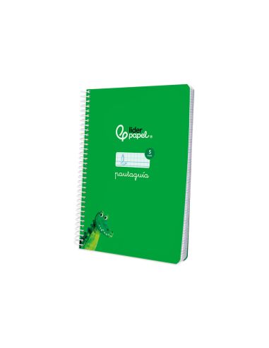 Cuaderno Espiral Liderpapel Din A5 Pautaguia Tapa Blanda 40H 75Gr Cuadro Pautado 5Mm Color Verde