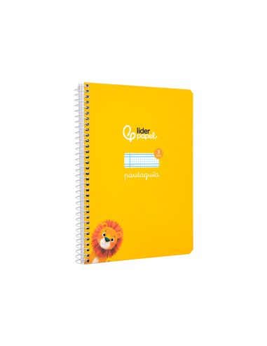 Cuaderno Espiral Liderpapel A5 Pautaguia Tapa Dura 80H 90Gr Cuadro Pautado 3Mm Color Amarillo