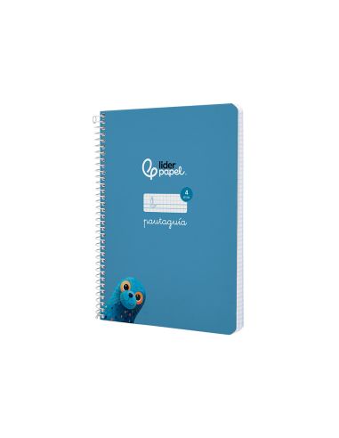 Cuaderno Espiral Liderpapel A5 Pautaguia Tapa Dura 80H 90 Gr Cuadro Pautado 4Mm Color Azul