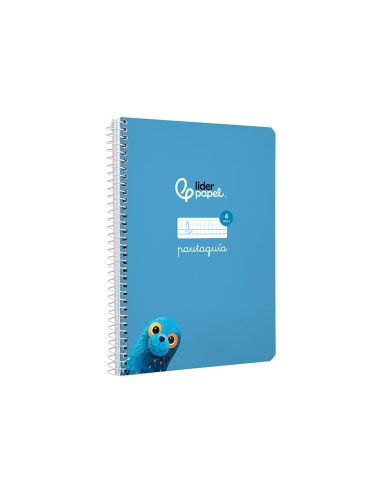 Cuaderno Espiral Liderpapel A5 Pautaguia Tapa Dura 80H 90 Gr Cuadro Pautado 4Mm Color Azul