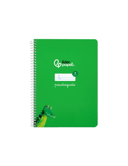Cuaderno Espiral Liderpapel A5 Pautaguia Tapa Dura 80H 90Gr Cuadro Pautado 4Mm Color Verde