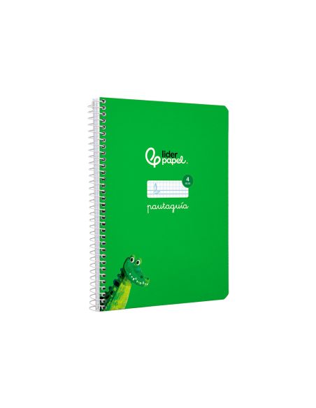 Cuaderno Espiral Liderpapel A5 Pautaguia Tapa Dura 80H 90Gr Cuadro Pautado 4Mm Color Verde
