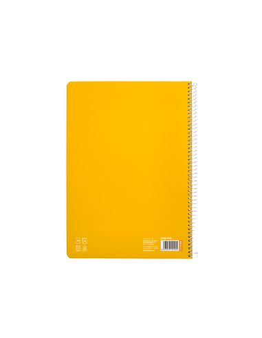 Cuaderno Espiral Liderpapel A4 Pautaguia Tapa Blanda 80H 75Gr Cuadro Pautado 2,5Mm Color Amarillo