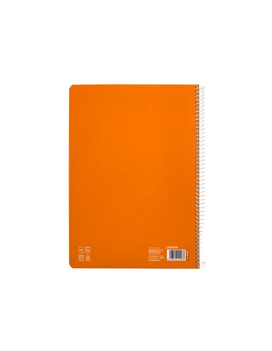 Cuaderno Espiral Liderpapel A4 Pautaguia Tapa Blanda 80H 75Gr Cuadro Pautado 2,5Mm Color Naranja