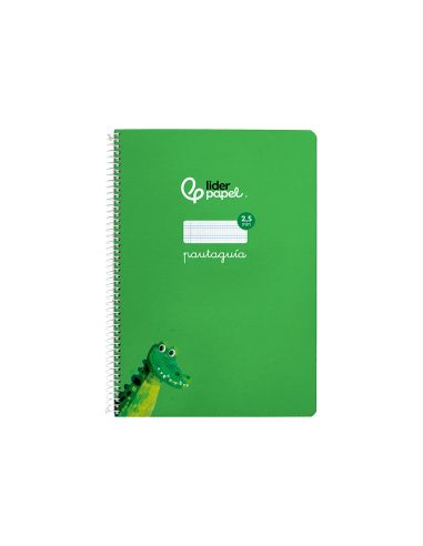Cuaderno Espiral Liderpapel A4 Pautaguia Tapa Blanda 80H 75Gr Cuadro Pautado 2,5Mm Color Verde