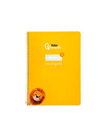 Cuaderno Espiral Liderpapel A4 Pautaguia Tapa Blanda 80H 75Gr Cuadro Pautado 3Mm Color Amarillo