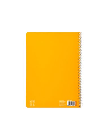 Cuaderno Espiral Liderpapel A4 Pautaguia Tapa Blanda 80H 75Gr Cuadro Pautado 3Mm Color Amarillo