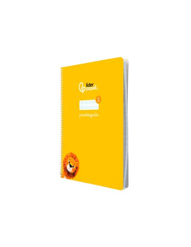 Cuaderno Espiral Liderpapel A4 Pautaguia Tapa Blanda 80H 75Gr Cuadro Pautado 3Mm Color Amarillo