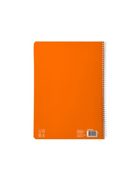 Cuaderno Espiral Liderpapel A4 Pautaguia Tapa Blanda 80H 75Gr Cuadro Pautado 3Mm Color Naranja