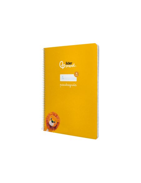 Cuaderno Espiral Liderpapel A4 Pautaguia Tapa Blanda 80H 75Gr Cuadro Pautado 4Mm Color Amarillo