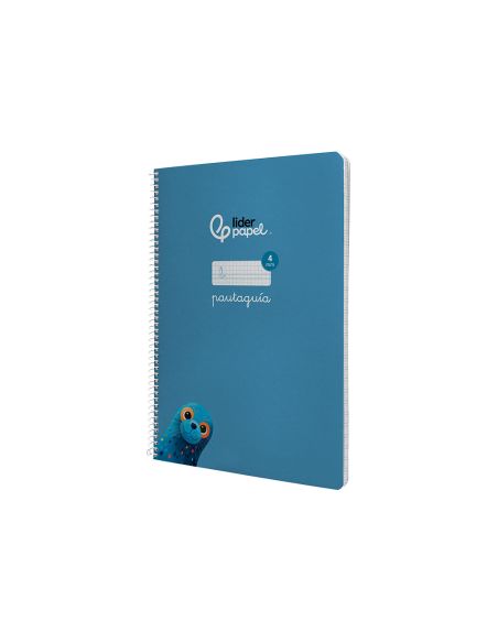 Cuaderno Espiral Liderpapel A4 Pautaguia Tapa Blanda 80H 75Gr Cuadro Pautado 4Mm Color Azul