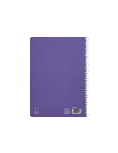 Cuaderno Espiral Liderpapel A4 Pautaguia Tapa Blanda 80H 75Gr Cuadro Pautado 4Mm Color Lila