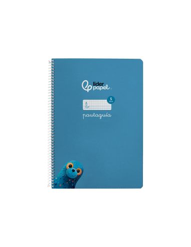 Cuaderno Espiral Liderpapel A4 Pautaguia Tapa Blanda 80H 75Gr Cuadro Pautado 5Mm Color Azul