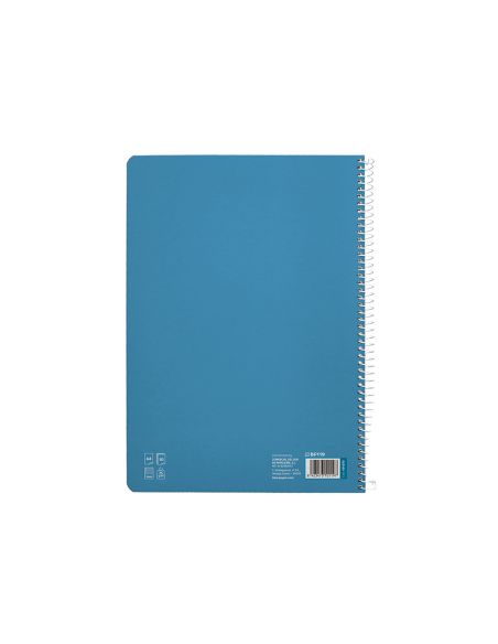 Cuaderno Espiral Liderpapel A4 Pautaguia Tapa Blanda 80H 75Gr Cuadro Pautado 5Mm Color Azul