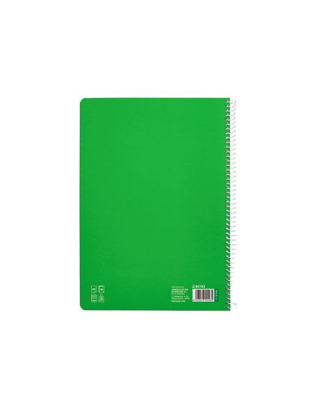 Cuaderno Espiral Liderpapel A4 Pautaguia Tapa Blanda 80H 75Gr Cuadro Pautado 5Mm Color Verde