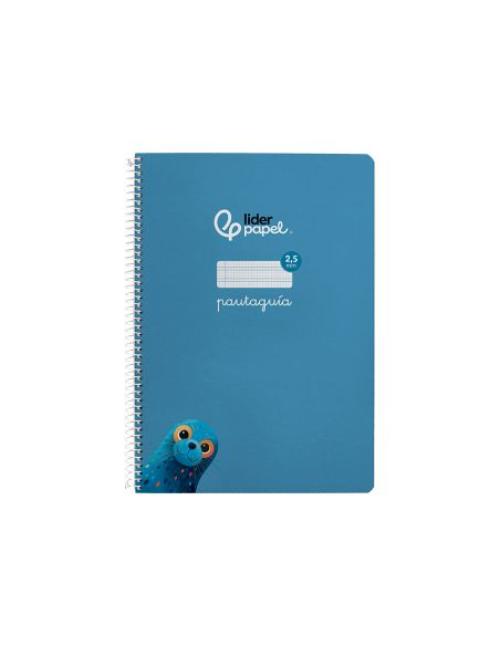 Cuaderno Espiral Liderpapel A4 A4 Pautaguia Tapa Dura 80H 90 Gr Cuadro Pautado 2,5Mm Color Azul