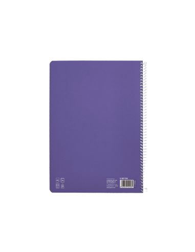 Cuaderno Espiral Liderpapel Din A4 Pautaguia Tapa Dura 80H 90 Gr Cuadro Pautado 2,5Mm Color Lila