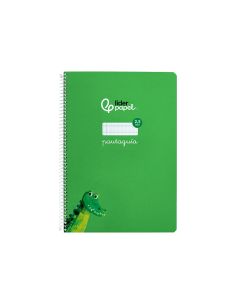 Cuaderno Espiral Liderpapel A4 Pautaguia Tapa Dura 80H 90 Gr Cuadro Pautado 2,5Mm Color Verde 2
