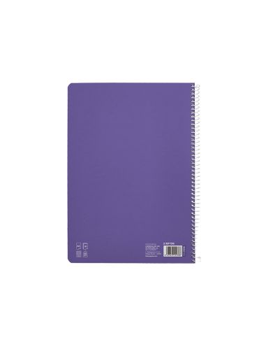 Cuaderno Espiral Liderpapel A4 Pautaguia Tapa Dura 80H 90Gr Cuadro Pautado 4Mm Color Lila