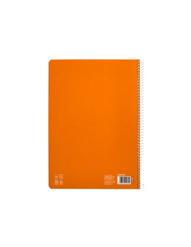 Cuaderno Espiral Liderpapel A4 Pautaguia Tapa Dura 80H 90Gr Cuadro Pautado 4Mm Color Naranja