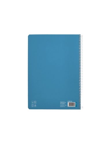 Cuaderno Espiral Liderpapel A4 Pautaguia Tapa Dura 80H 90Gr Cuadro Pautado 5Mm Color Azul