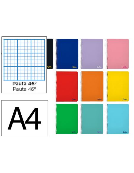 Cuaderno Espiral Liderpapel A4 Smart Tapa Blanda 80H 75Gr Rayado Nº46 Colores Surtidos