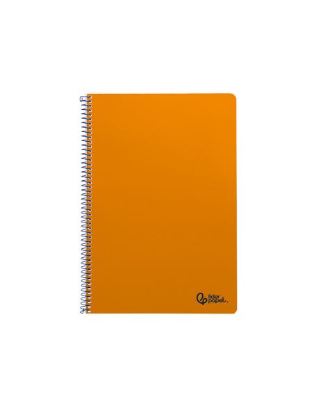 Cuaderno Espiral Liderpapel A4 Smart Tapa Blanda 80H 75Gr Rayado Horizontal Con Margen Color Naranja