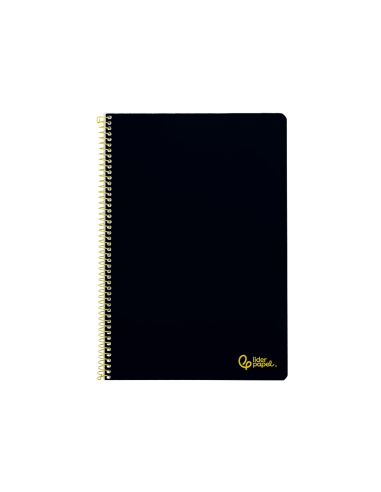 Cuaderno Espiral Liderpapel A4 Smart Tapa Blanda 80H 75Gr Rayado Horizontal Con Margen Color Negro