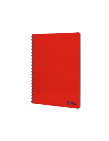 Cuaderno Espiral Liderpapel A4 Smart Tapa Blanda 80H 75Gr Rayado Horizontal Con Margen Color Rojo
