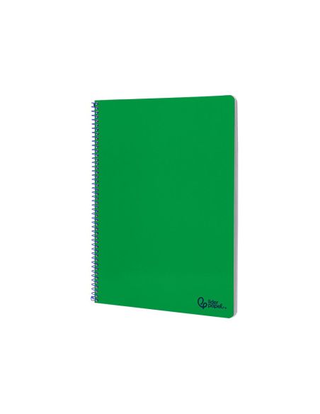 Cuaderno Espiral Liderpapel A4 Smart Tapa Blanda 80H 75Gr Pauta 2,5Mm Con Margen Color Verde|Libreriasalesiana