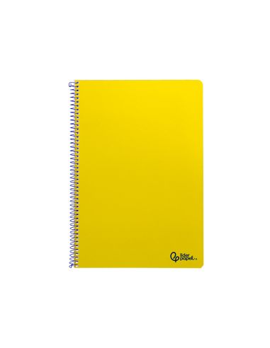 Cuaderno Espiral Liderpapel A4 Smart Tapa Blanda 80H 75Gr Pauta 3,5Mm Con Margen Color Amarillo