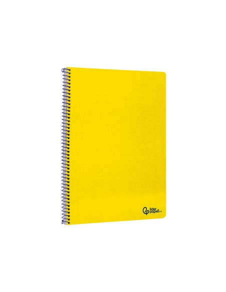 Cuaderno Espiral Liderpapel A4 Smart Tapa Blanda 80H 75Gr Pauta 3,5Mm Con Margen Color Amarillo