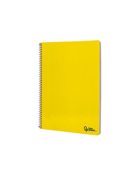 Cuaderno Espiral Liderpapel A4 Smart Tapa Blanda 80H 75Gr Pauta 3,5Mm Con Margen Color Amarillo