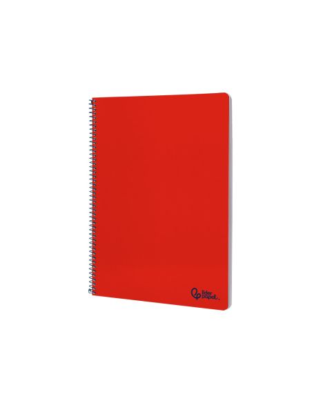 Cuaderno Espiral Liderpapel A4 Smart Tapa Blanda 80H 75Gr Pauta 3,5Mm Con Margen Color Rojo