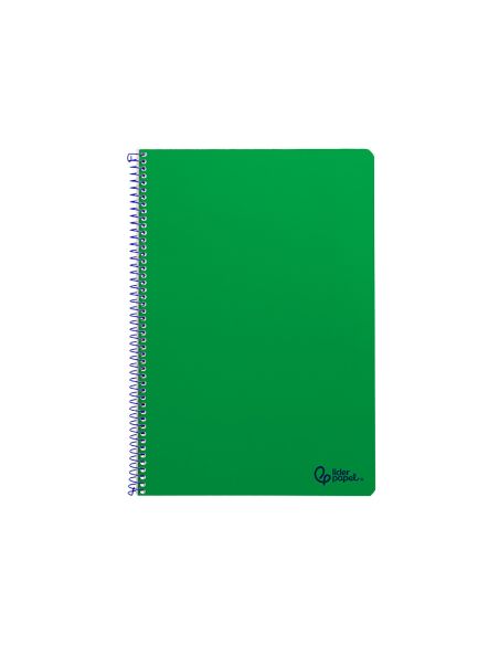 Cuaderno Espiral Liderpapel A4 Smart Tapa Blanda 80H 75Gr Pauta 3,5Mm Con Margen Color Verde