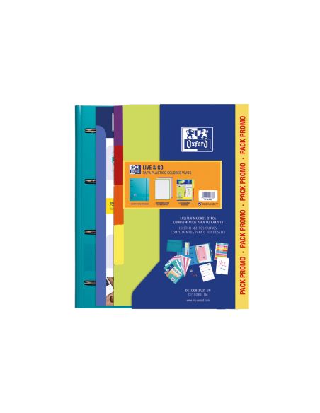 Carpeta Con Recambio Oxford Ebinder L&G Vivos Din A4+ 4 Anillas 35 Mm Recambio 80 H Cuadro 5 Mm + Juego 5