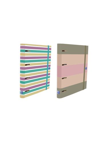 Carpeta 4 Anillas Oxford Europeanbinder Tapa Extradura Din A4 + Recambio 120 Hojas Cuadro 5 Mm