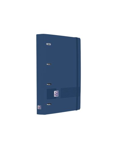 Carpeta 4 Anillas Oxford Europeanbinder Live&Go Tapa Polifoam Din A4 + Recambio 120 Hojas Cuadro 5 Mm Azul