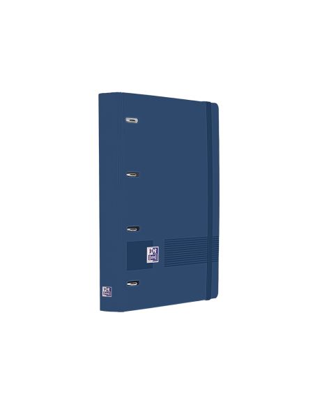 Carpeta 4 Anillas Oxford Europeanbinder Live&Go Tapa Polifoam Din A4 + Recambio 120 Hojas Cuadro 5 Mm Azul