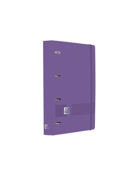 Carpeta 4 Anillas Oxford Europeanbinder Live&Go Tapa Polifoam Din A4 + Recambio 120 Hojas Cuadro 5 Mm Lila