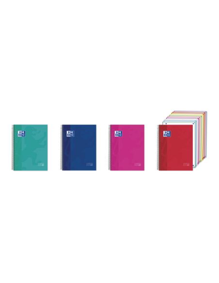 Cuaderno Espiral Oxford Europeanbook 10 Tapa Extradura Din A4+ 150 Hojas Horizontal Colores Vivos