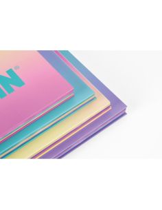 Cuaderno espiral milan coleccion sunset din a4 tapa dura 90 hojas 95 gr cuadricula 5 mm lila 2