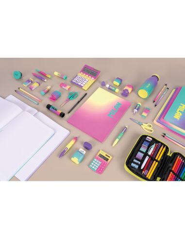 Libreta Encolada Milan Coleccion Sunset Din A4 48 Hojas 95 Gr Cuadricula 5Mm Rosa