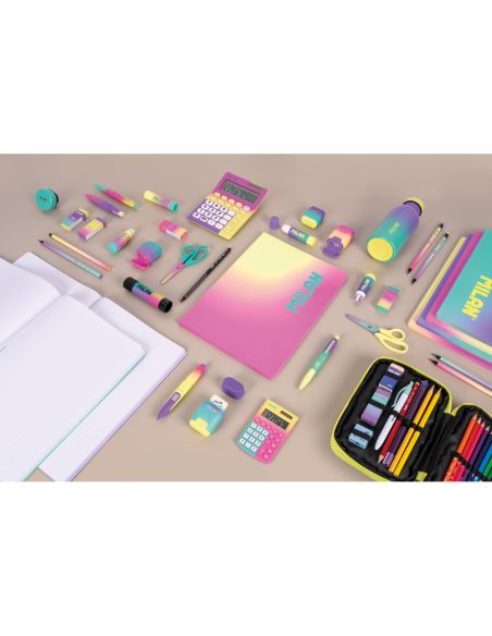Libreta Encolada Milan Coleccion Sunset Din A4 48 Hojas 95 Gr Cuadricula 5Mm Rosa