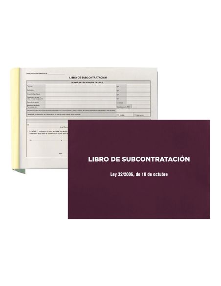 Libro Liderpapel Subcontratacion Folio Juego De 10 Hojas Autocopiativas