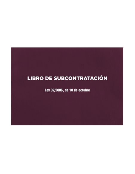 Libro Liderpapel Subcontratacion Folio Juego De 10 Hojas Autocopiativas