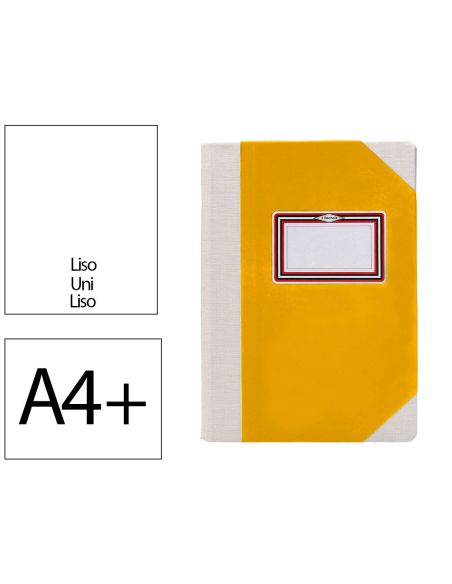 Libro Cartone Cosido Fernandes Flecha Din A4+ Liso 50 Hojas 100 Gr Amarillo